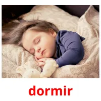 dormir flashcards illustrate