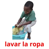 lavar la ropa flashcards illustrate