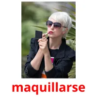 maquillarse flashcards illustrate