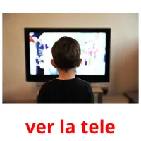 ver la tele flashcards illustrate