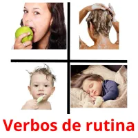 Verbos de rutina flashcards illustrate