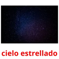 cielo estrellado Bildkarteikarten