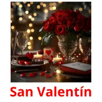 San Valentín flashcards illustrate