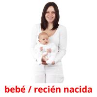 bebé / recién nacida card for translate