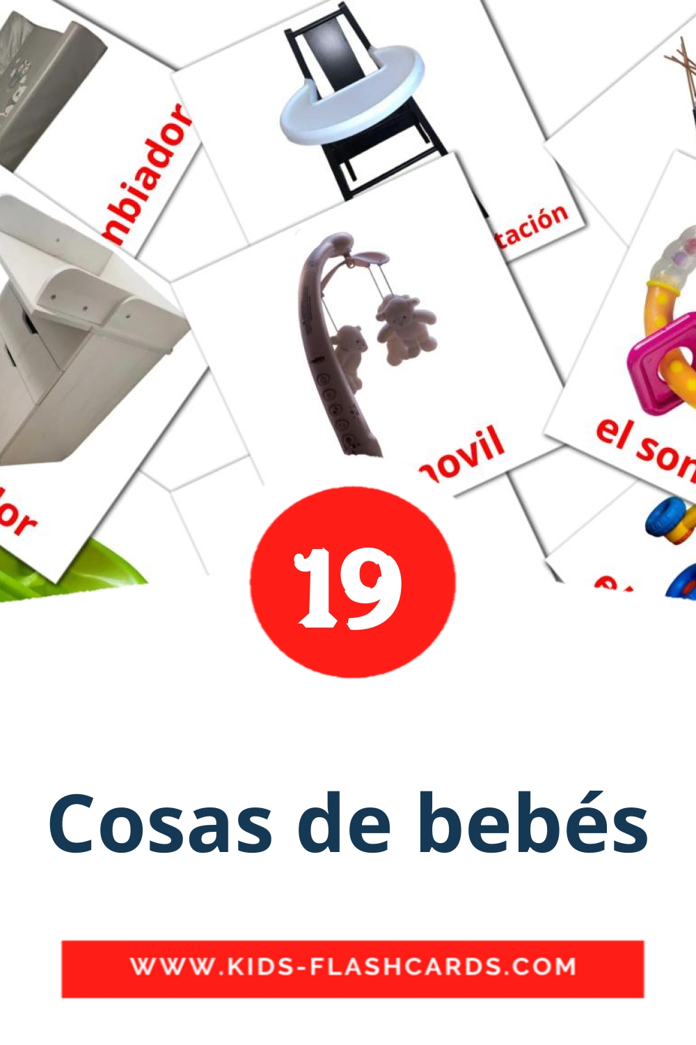 19 Cosas de bebés Picture Cards for Kindergarden in spanish