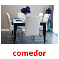 comedor cartões com imagens