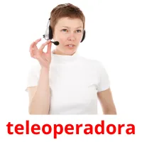 teleoperadora cartões com imagens