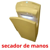 secador de manos cartões com imagens