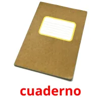 cuaderno cartões com imagens