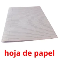 hoja de papel cartões com imagens