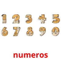 numeros cartões com imagens