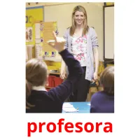 profesora cartões com imagens