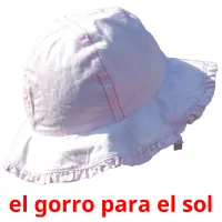 el gorro para el sol Tarjetas didacticas