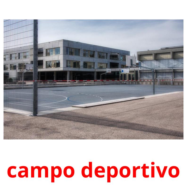 campo deportivo picture flashcards