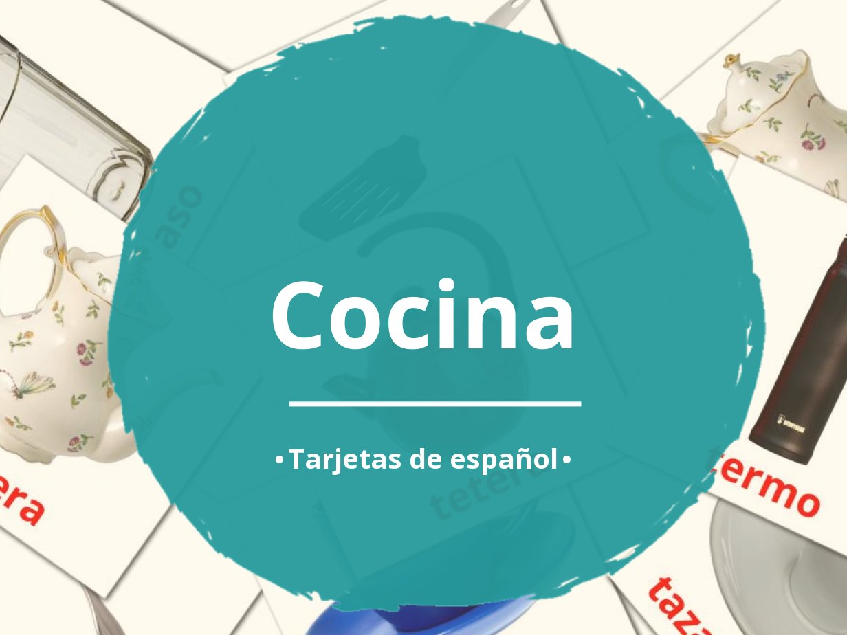 60 Tarjetas Didacticas De Cocina Para Imprimir GRATIS En Español | PDFs