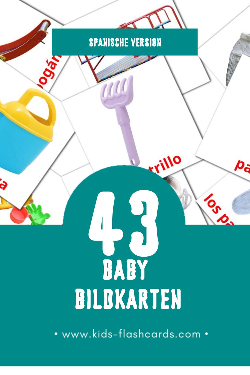 Visual Bebé Flashcards für Kleinkinder (45 Karten in Spanisch)