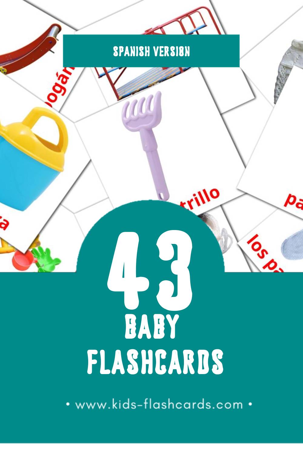 Visual Bebé Flashcards for Toddlers (43 cards in Spanish)