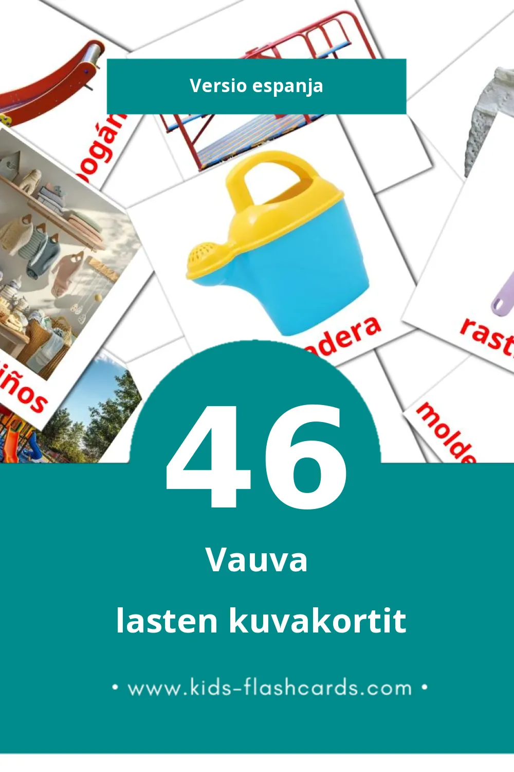Bebé lasten kuvakortit pikkulapsille (46 korttia Espanjaksi)
