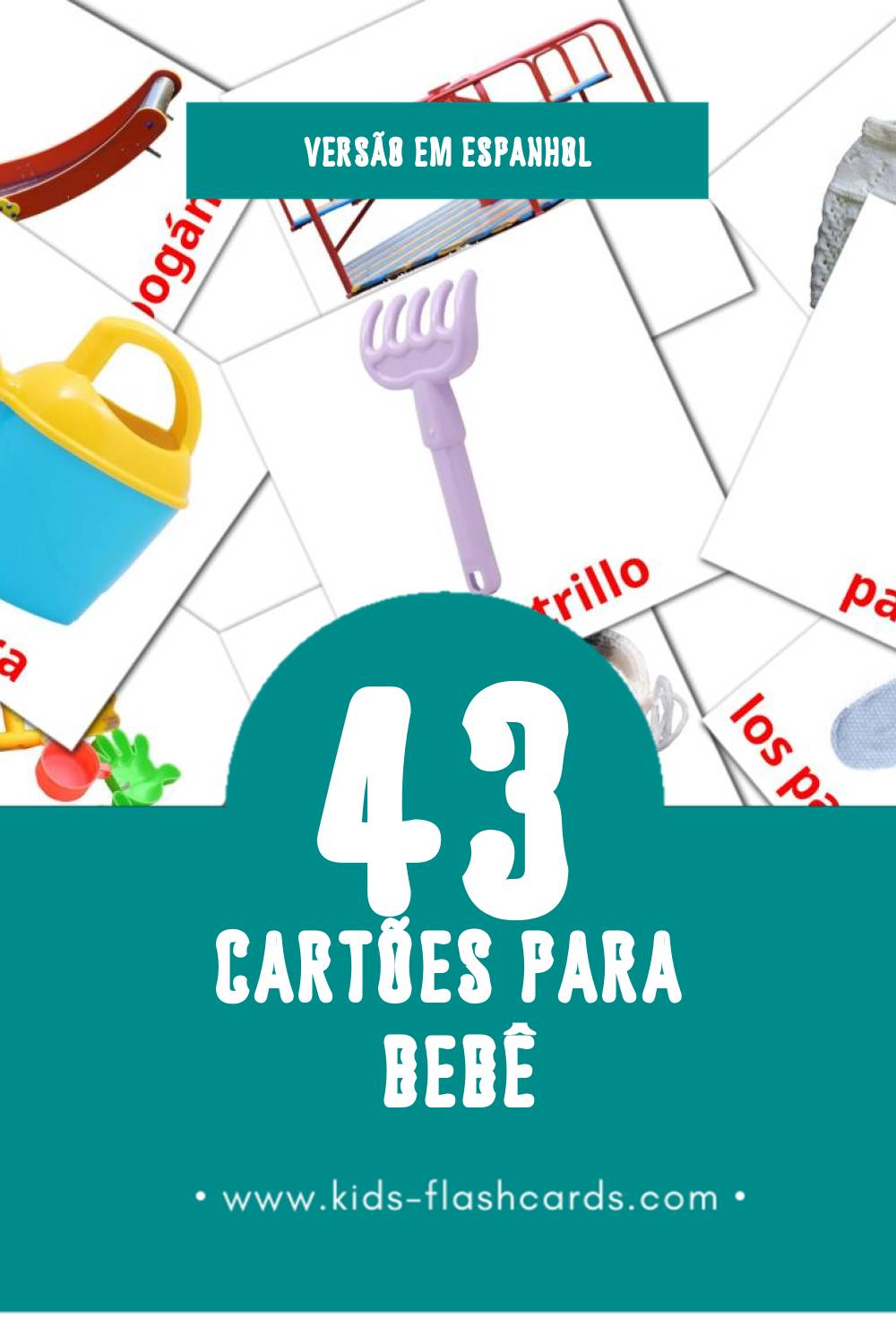 Flashcards de Bebé Visuais para Toddlers (45 cartões em Espanhol)