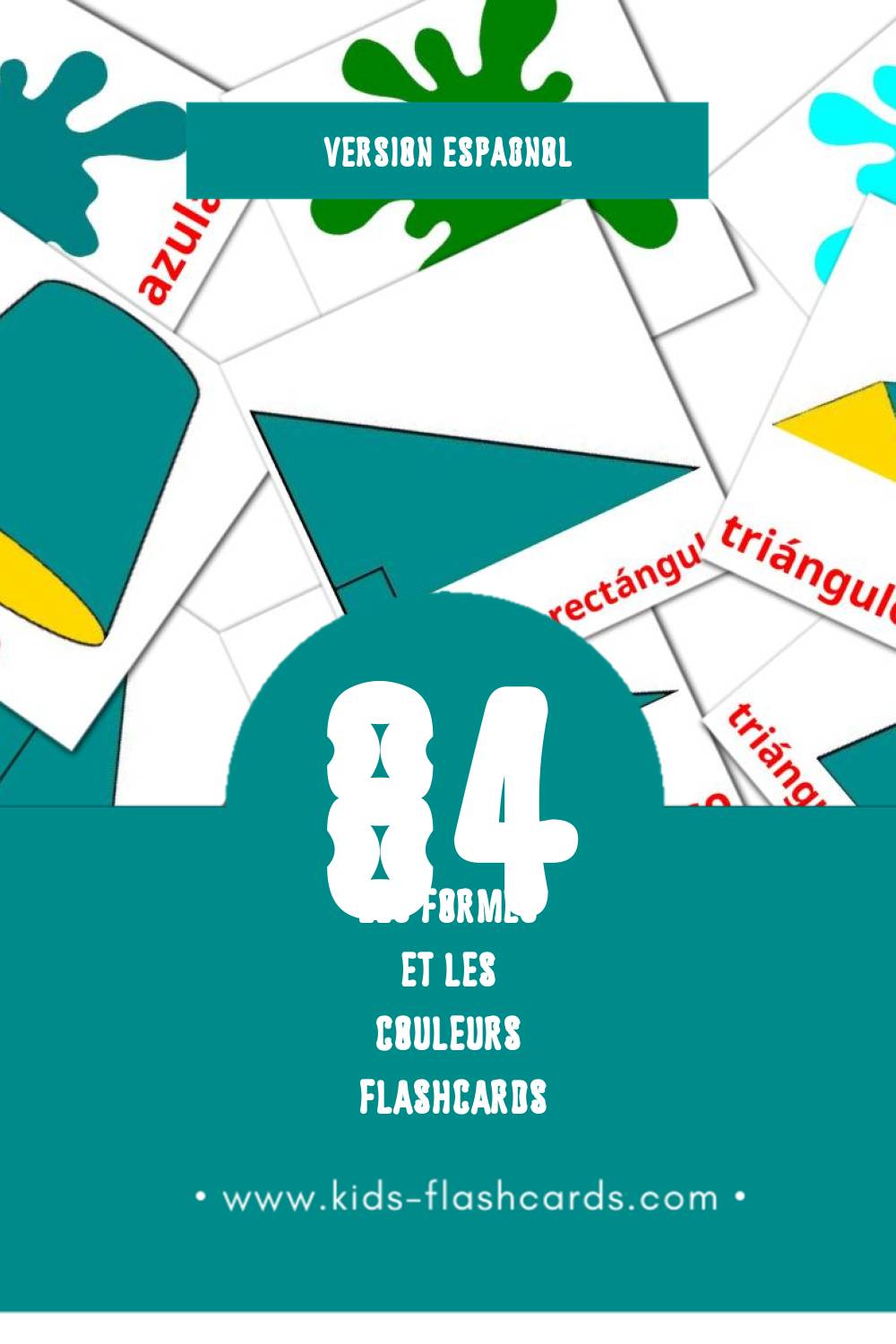Flashcards Visual Colores y formas pour les tout-petits (84 cartes en Espagnol)