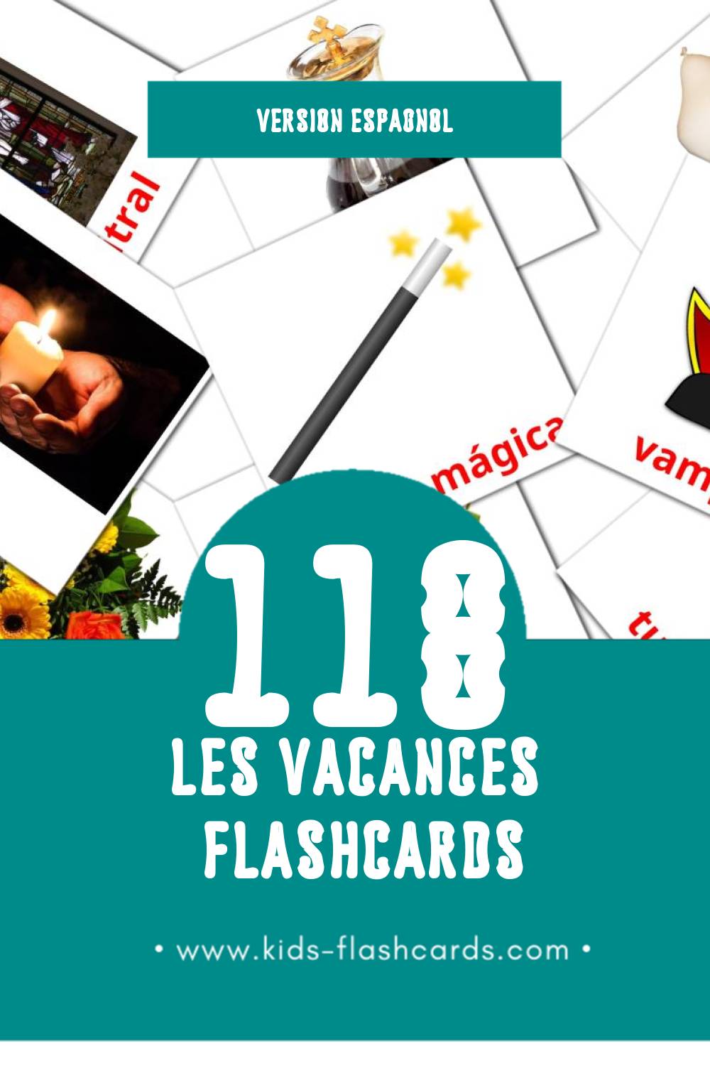 Flashcards Visual Vacaciones pour les tout-petits (118 cartes en Espagnol)