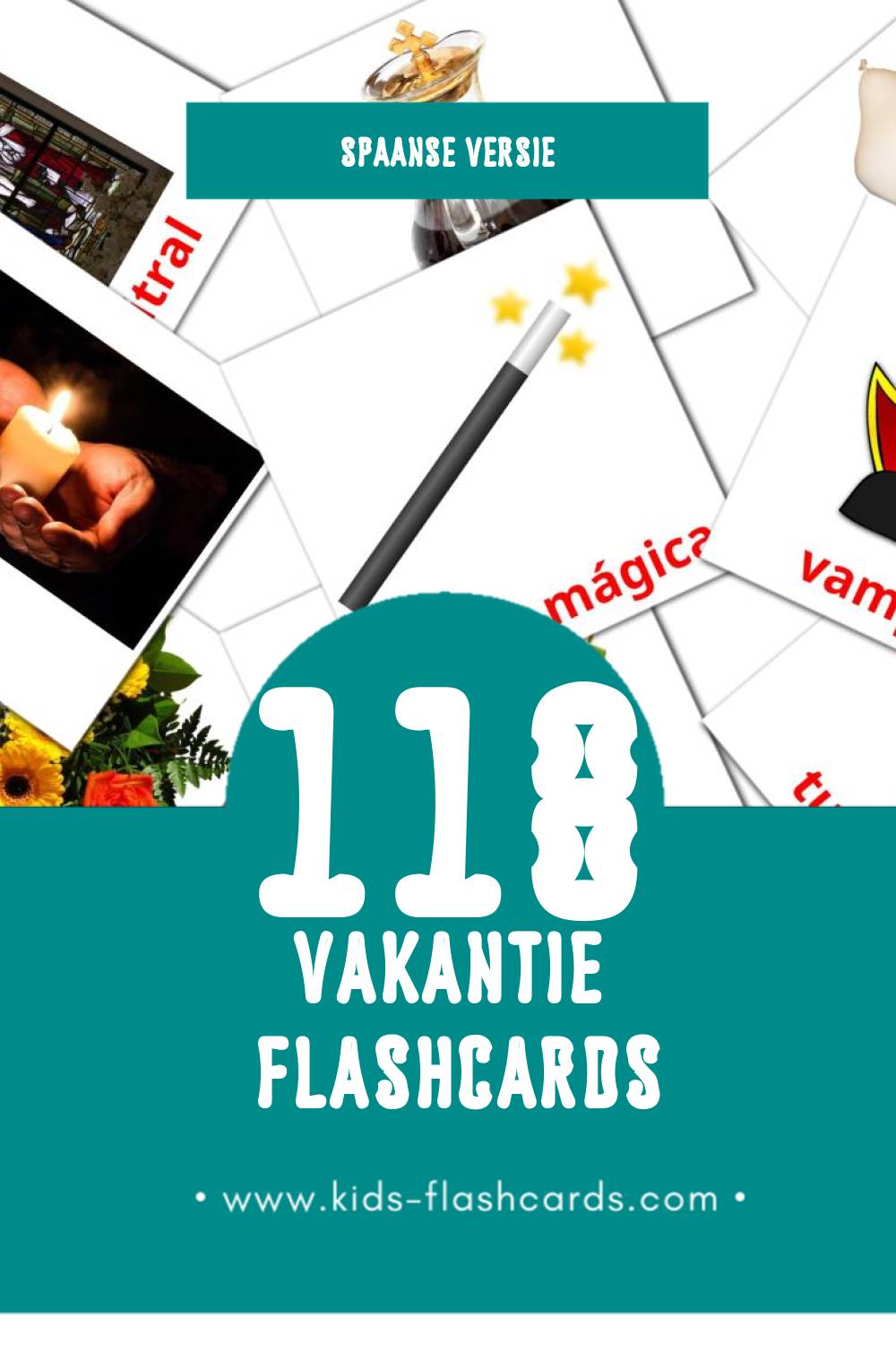 Visuele Vacaciones Flashcards voor Kleuters (118 kaarten in het Spaans)