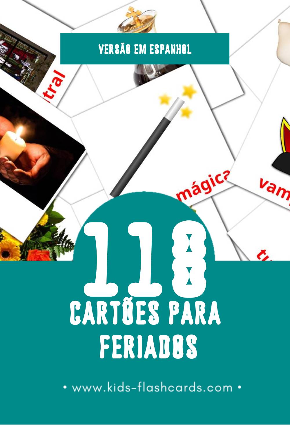 Flashcards de Vacaciones Visuais para Toddlers (118 cartões em Espanhol)