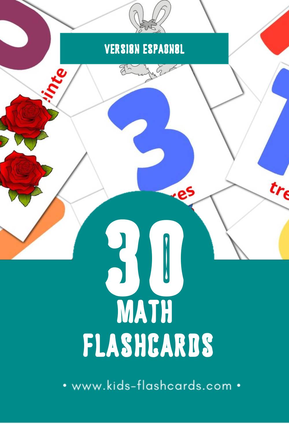 Flashcards Visual Matematicas pour les tout-petits (30 cartes en Espagnol)