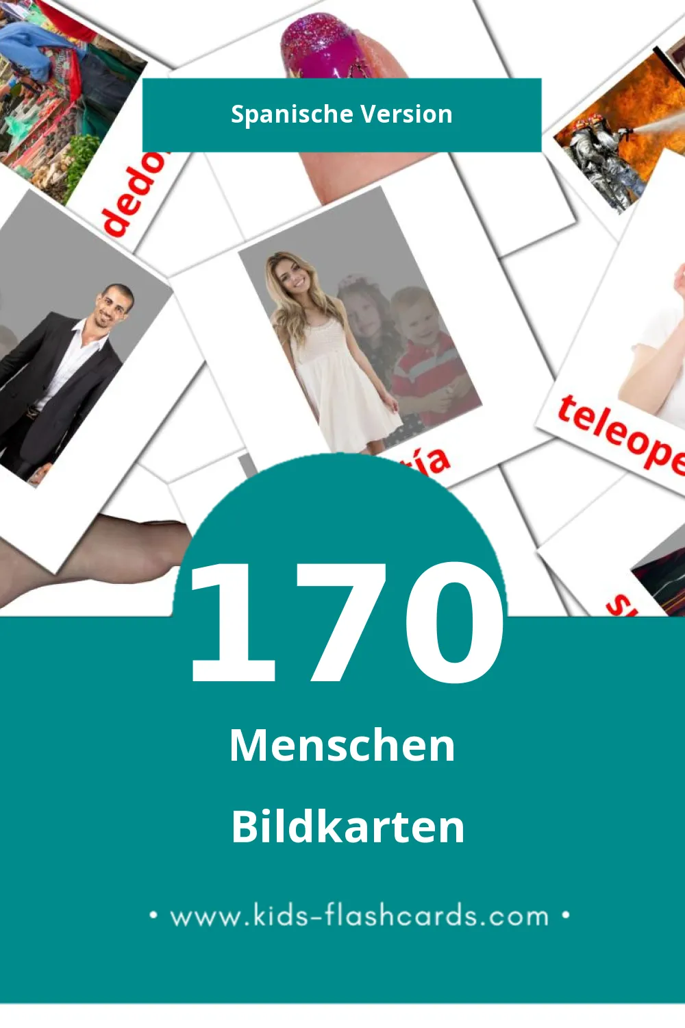 Visual Personas Flashcards für Kleinkinder (170 Karten in Spanisch)