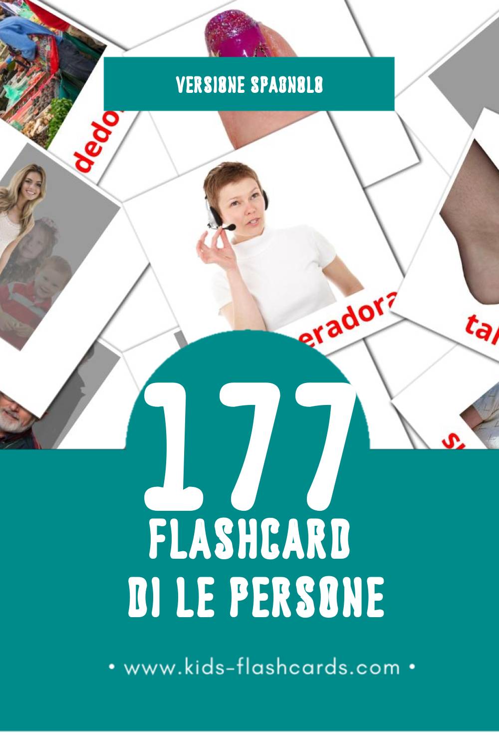 Schede visive sugli Personas per bambini (177 schede in Spagnolo)