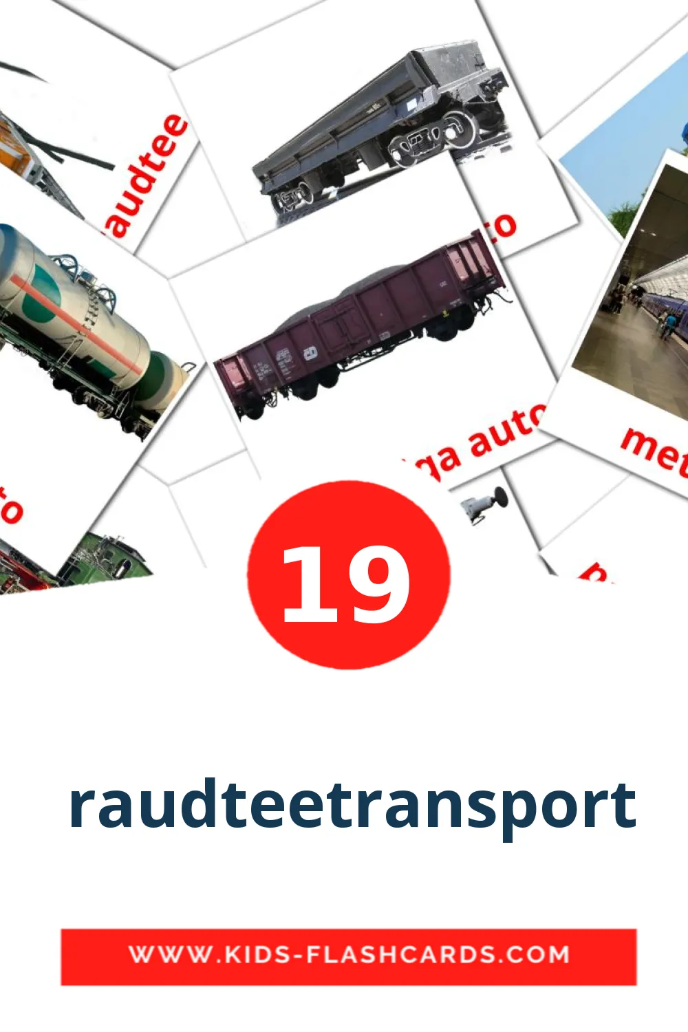 19  raudteetransport fotokaarten voor kleuters in het estlands