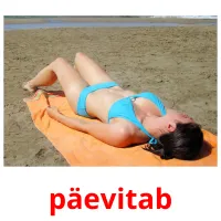 päevitab flashcards illustrate