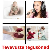 Tevevuste tegusõnad flashcards illustrate