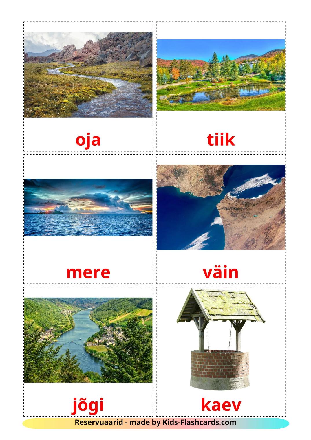 Waterlichamen - 30 gratis printbare estlandse kaarten