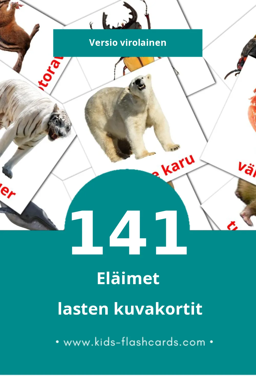 LOOMAD lasten kuvakortit pikkulapsille (141 korttia Virolaiseksi)