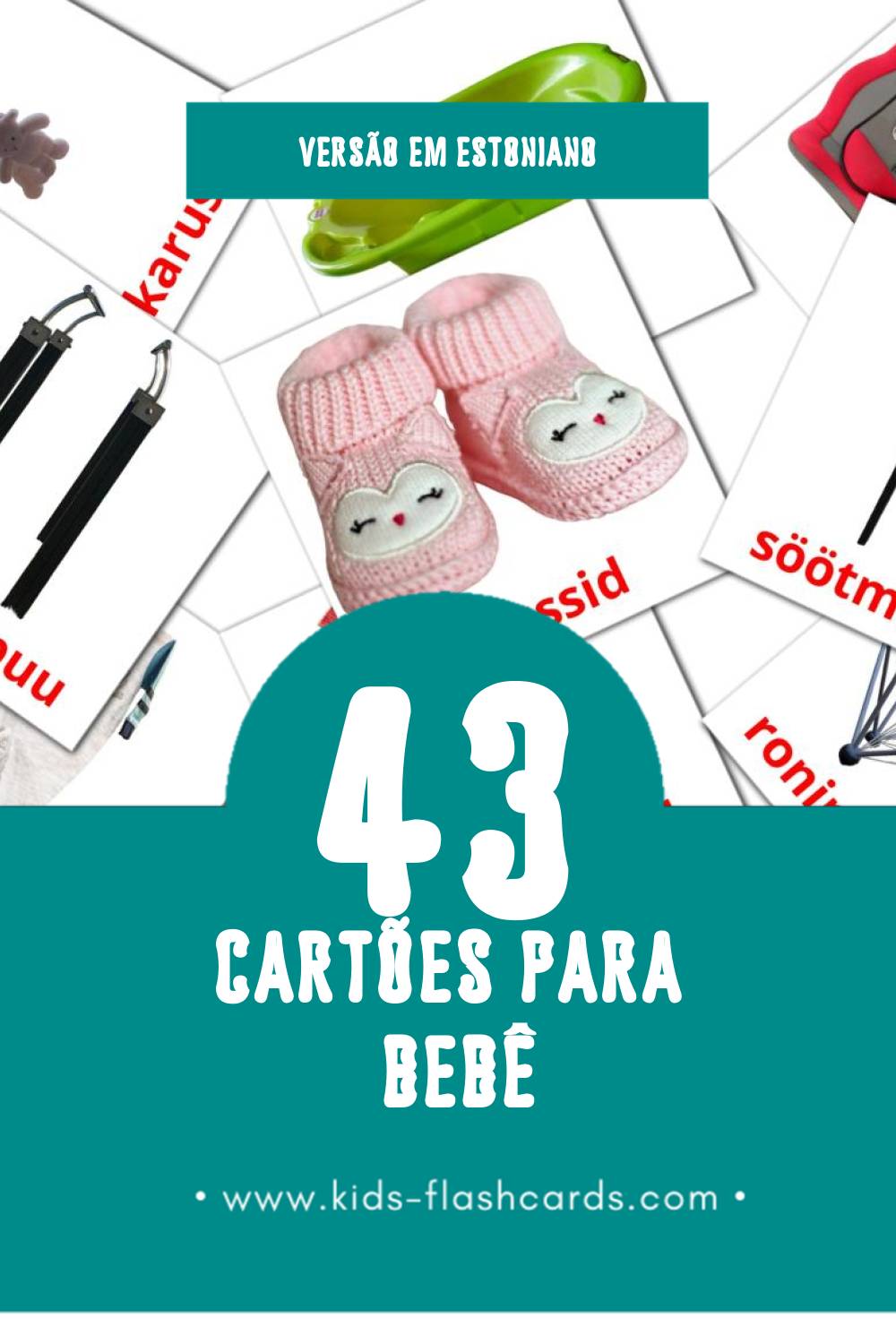 Flashcards de Beebi Visuais para Toddlers (43 cartões em Estoniano)