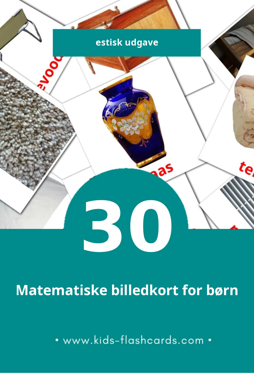 Visuelle billedkort for børn om Magamistuba til småbørn (30 kort på Estisk)