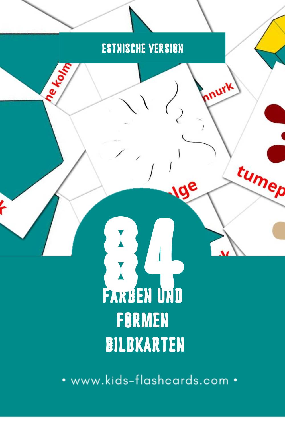 Visual värvid Flashcards für Kleinkinder (84 Karten in Estnisch)