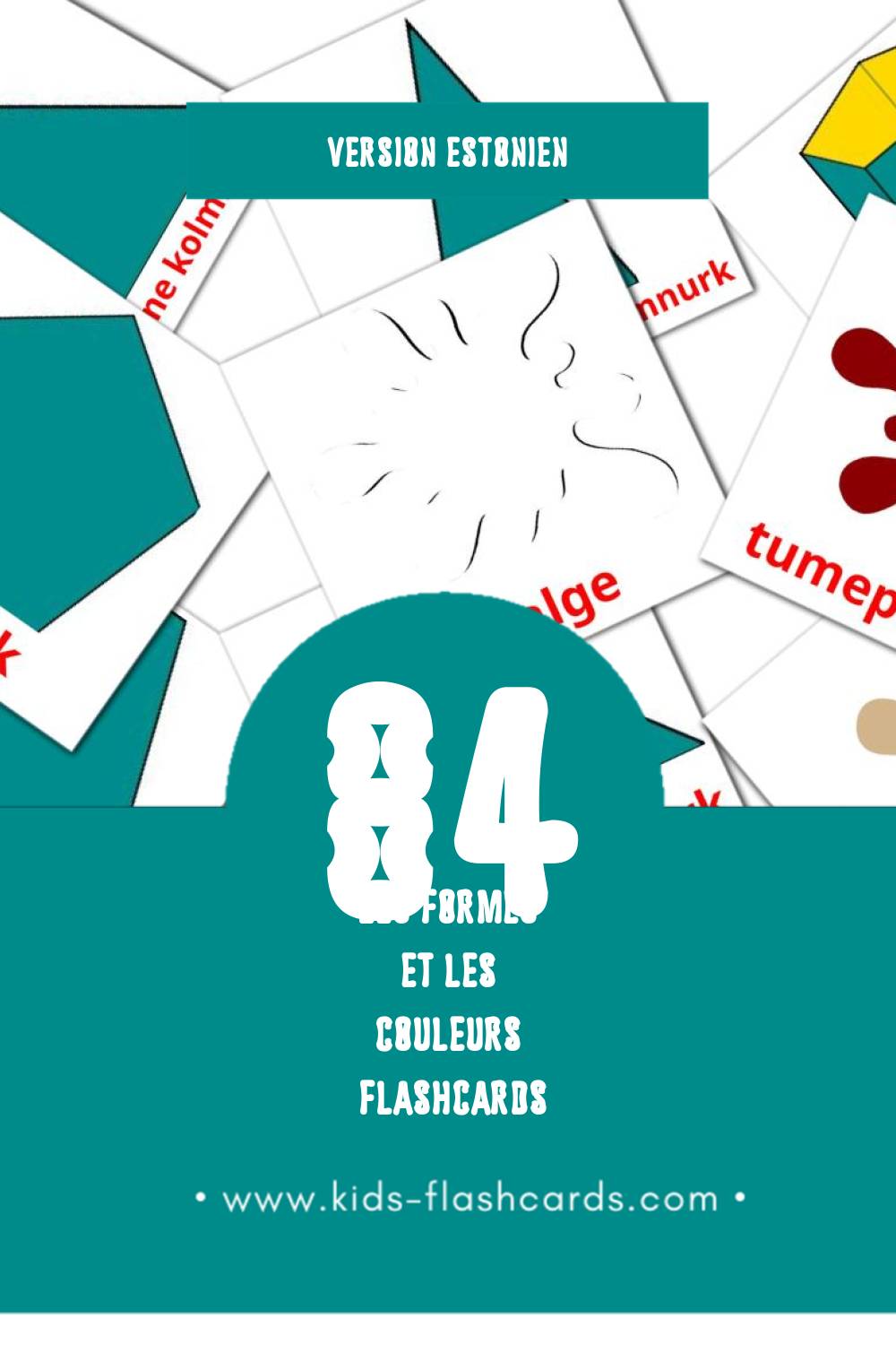 Flashcards Visual värvid pour les tout-petits (84 cartes en Estonien)