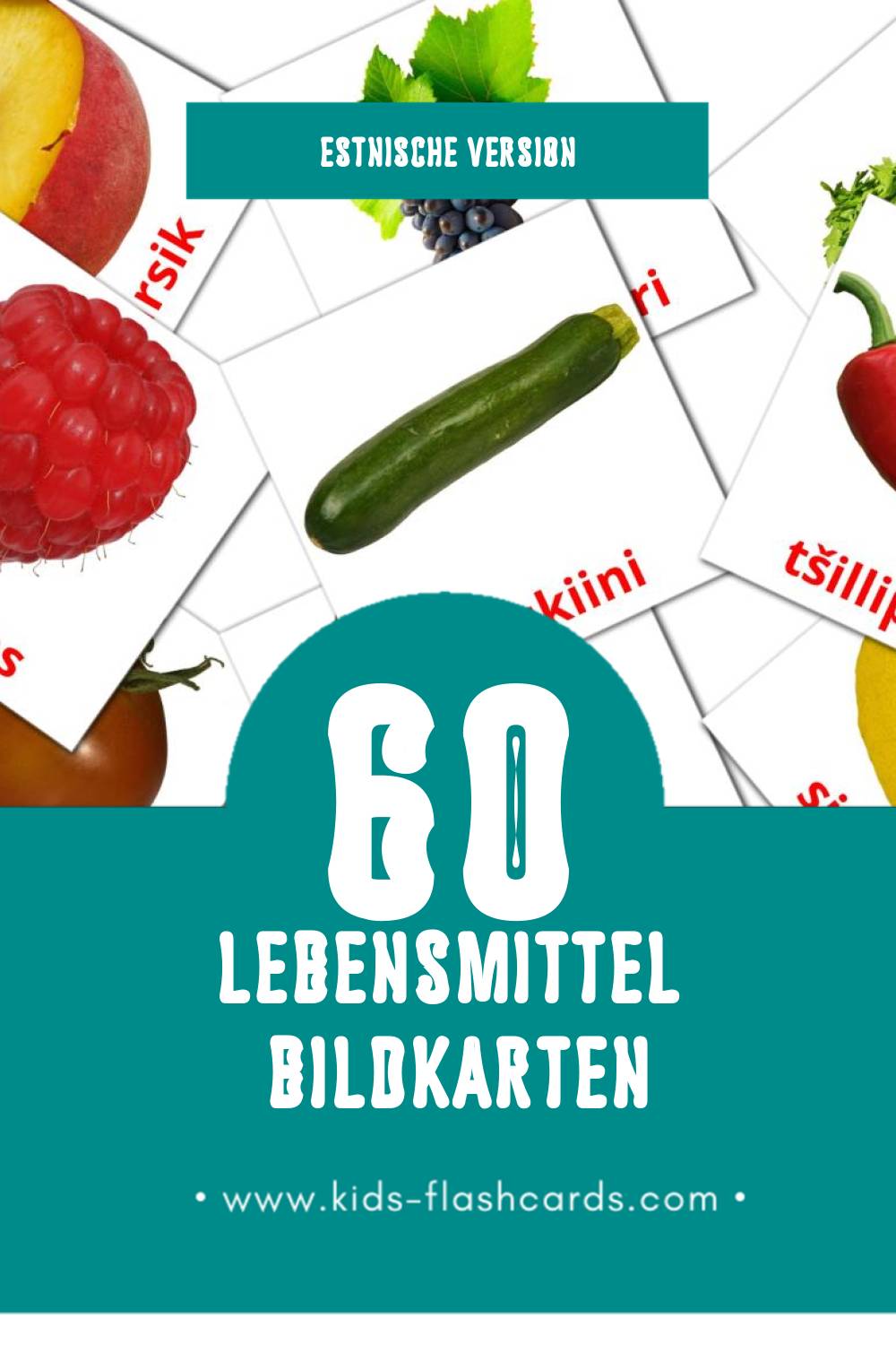 Visual Toit Flashcards für Kleinkinder (60 Karten in Estnisch)