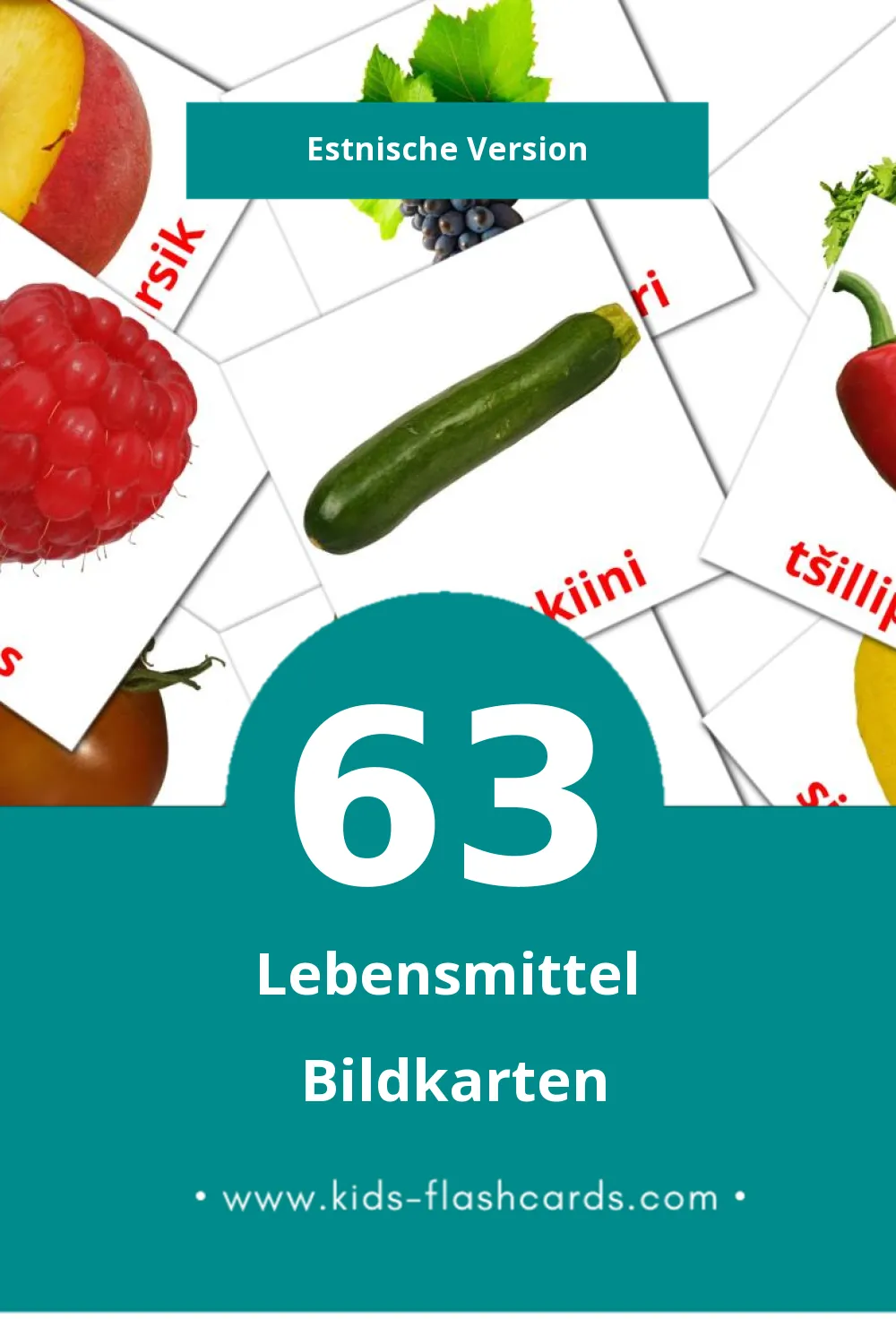 Visual Toit Flashcards für Kleinkinder (63 Karten in Estnisch)