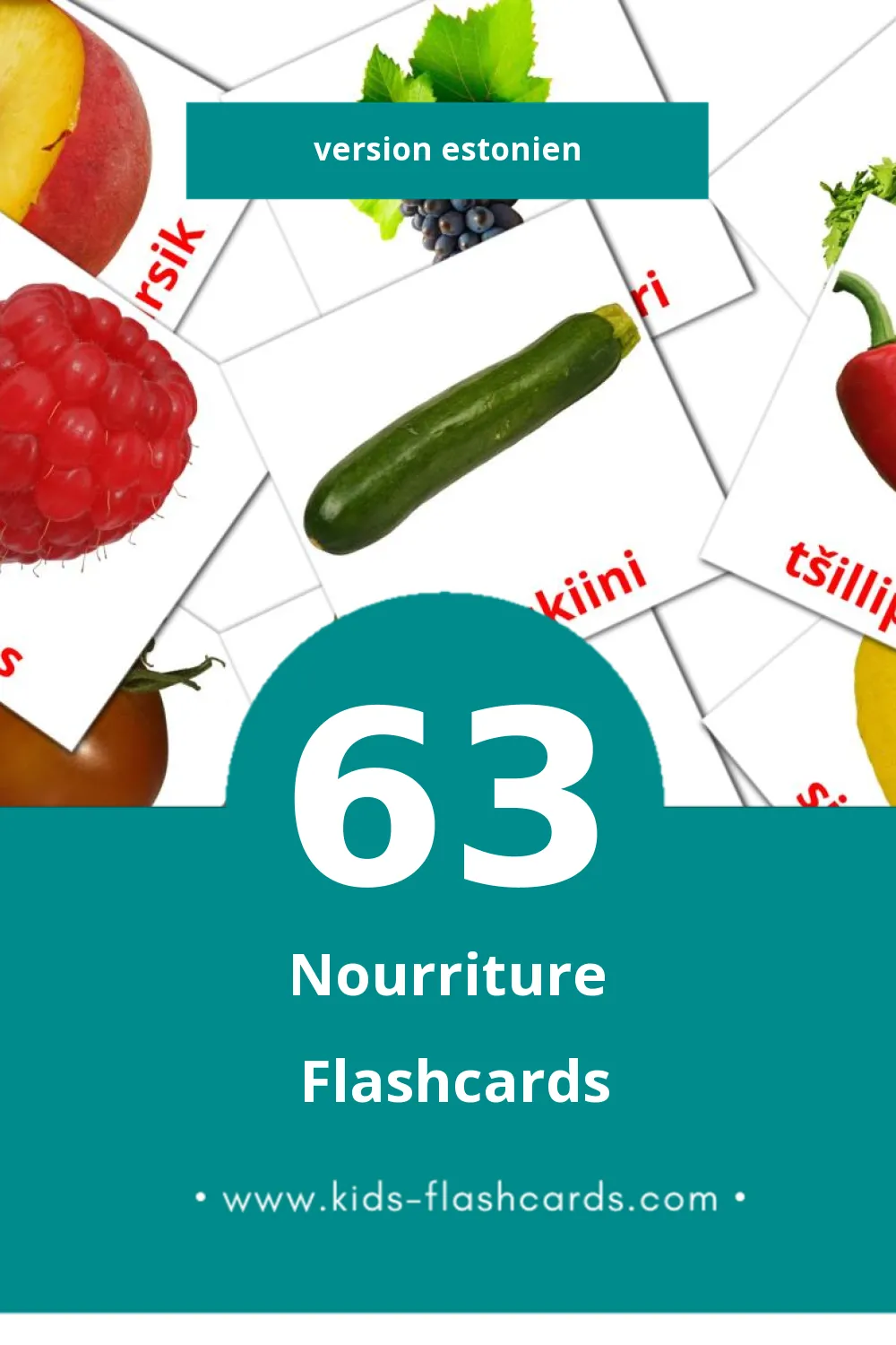 Flashcards Visual Toit pour les tout-petits (63 cartes en Estonien)