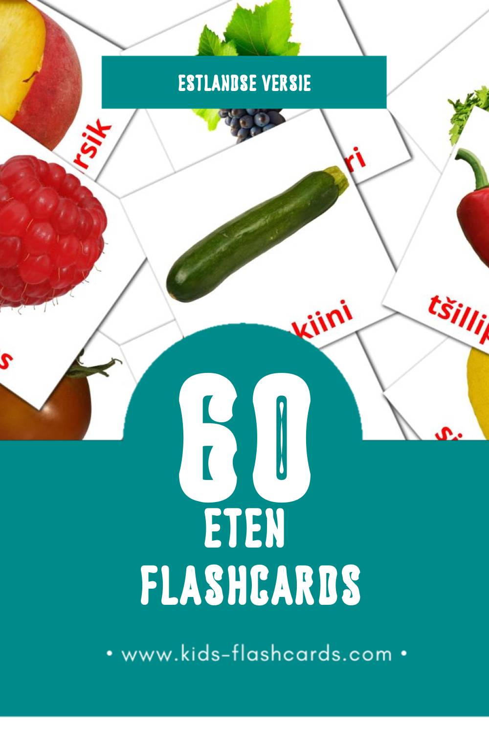 Visuele Toit Flashcards voor Kleuters (60 kaarten in het Estlands)