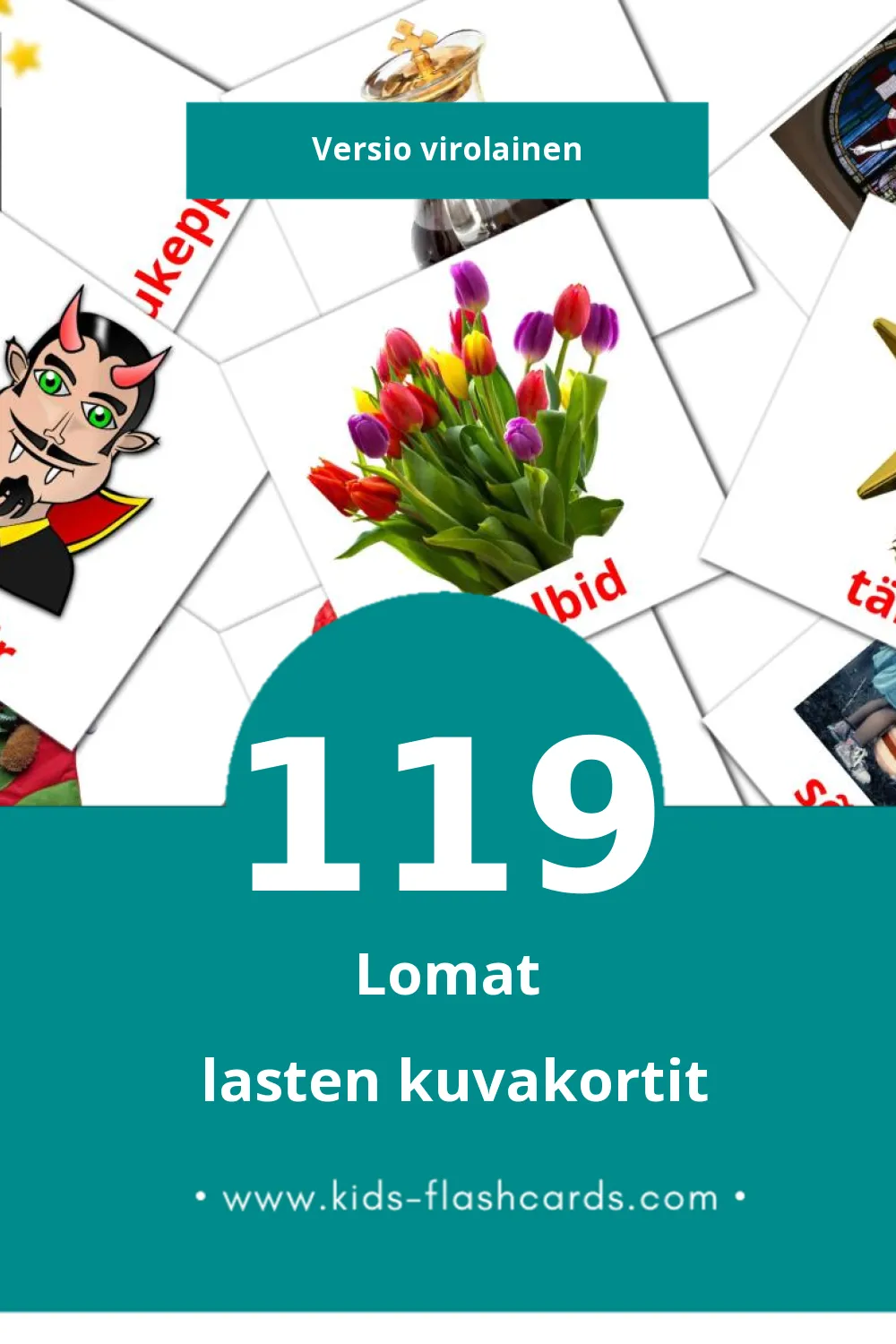 pühad lasten kuvakortit pikkulapsille (119 korttia Virolaiseksi)