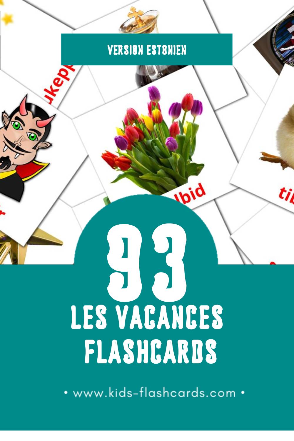 Flashcards Visual pühad pour les tout-petits (44 cartes en Estonien)