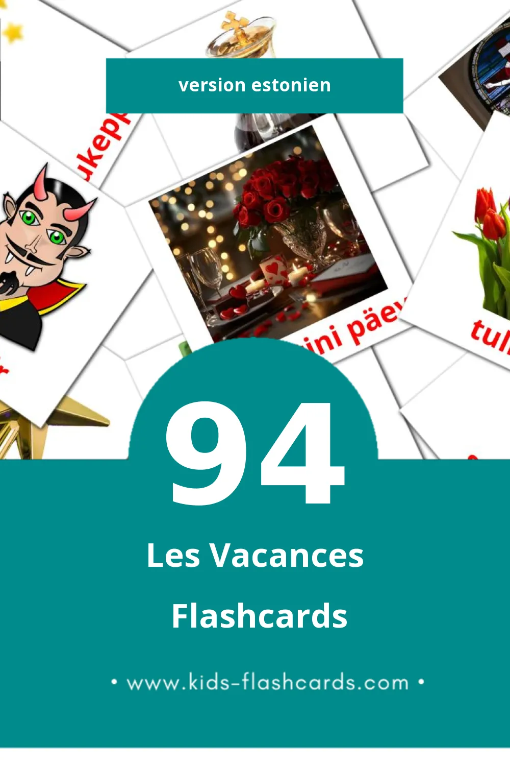 Flashcards Visual pühad pour les tout-petits (94 cartes en Estonien)