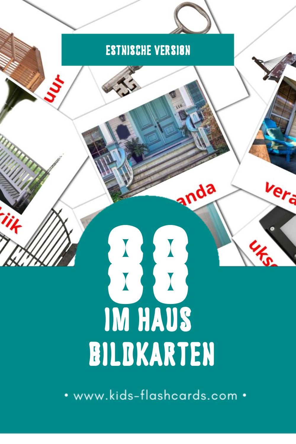 Visual Maja Flashcards für Kleinkinder (91 Karten in Estnisch)