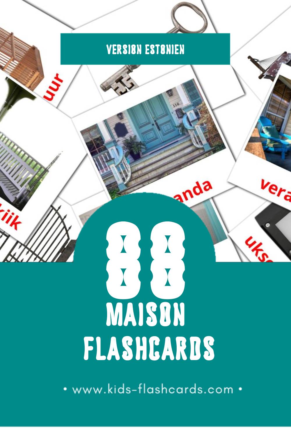 Flashcards Visual Maja pour les tout-petits (91 cartes en Estonien)