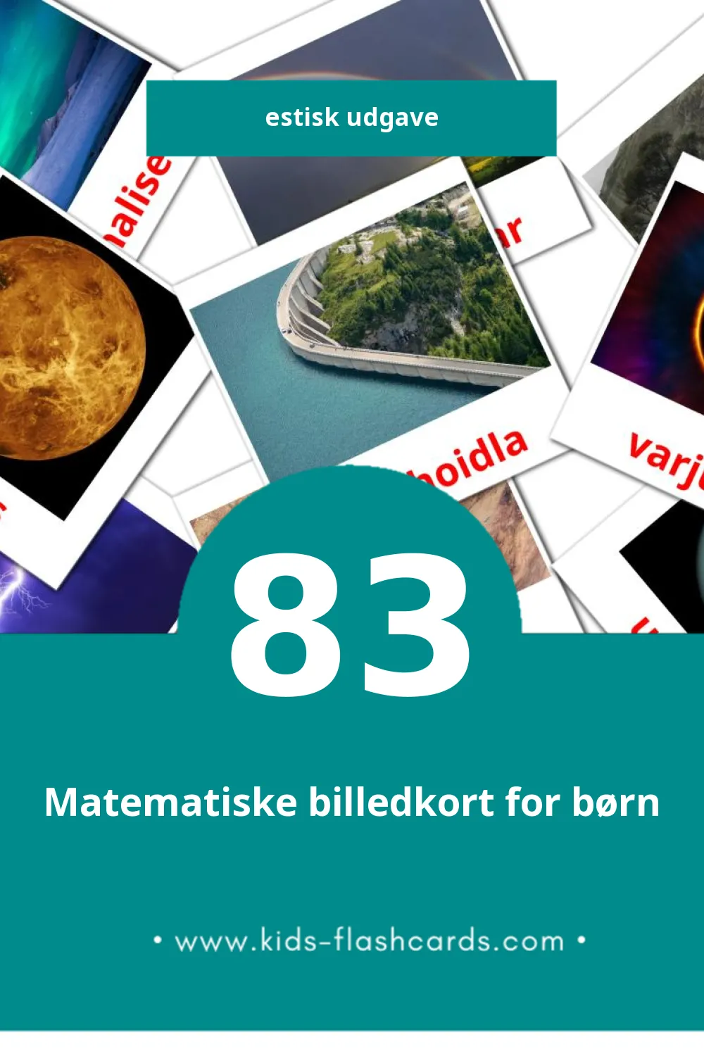 Visuelle billedkort for børn om Loodus til småbørn (83 kort på Estisk)