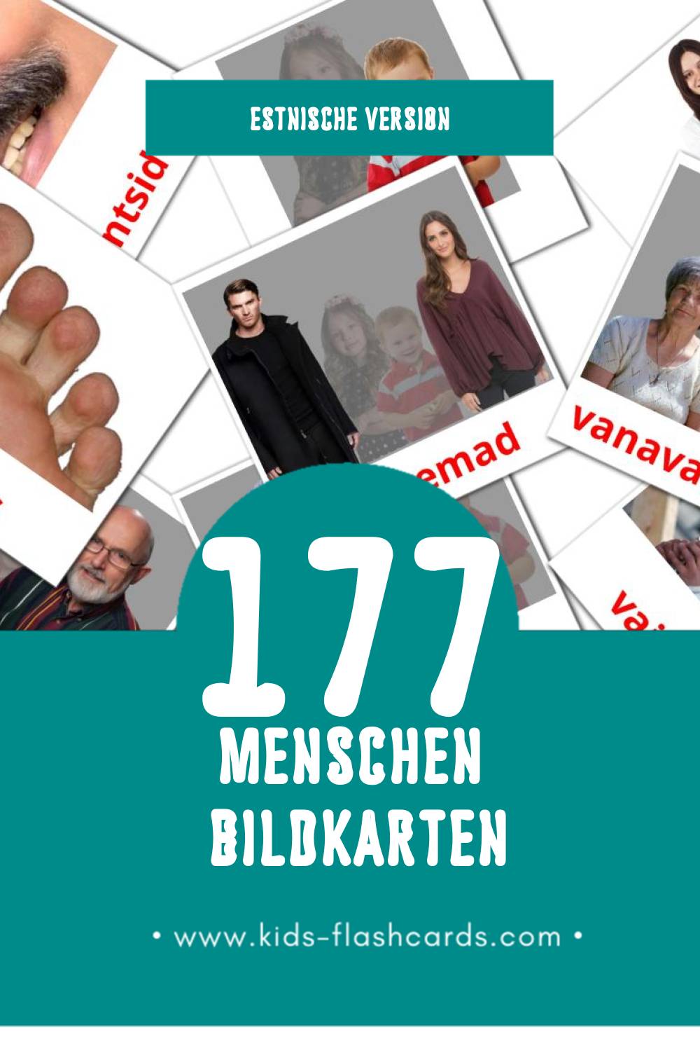 Visual Inimesed Flashcards für Kleinkinder (177 Karten in Estnisch)